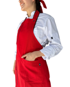 zittro Mandil delantal chef franja Rojo. R92302-660 UNI