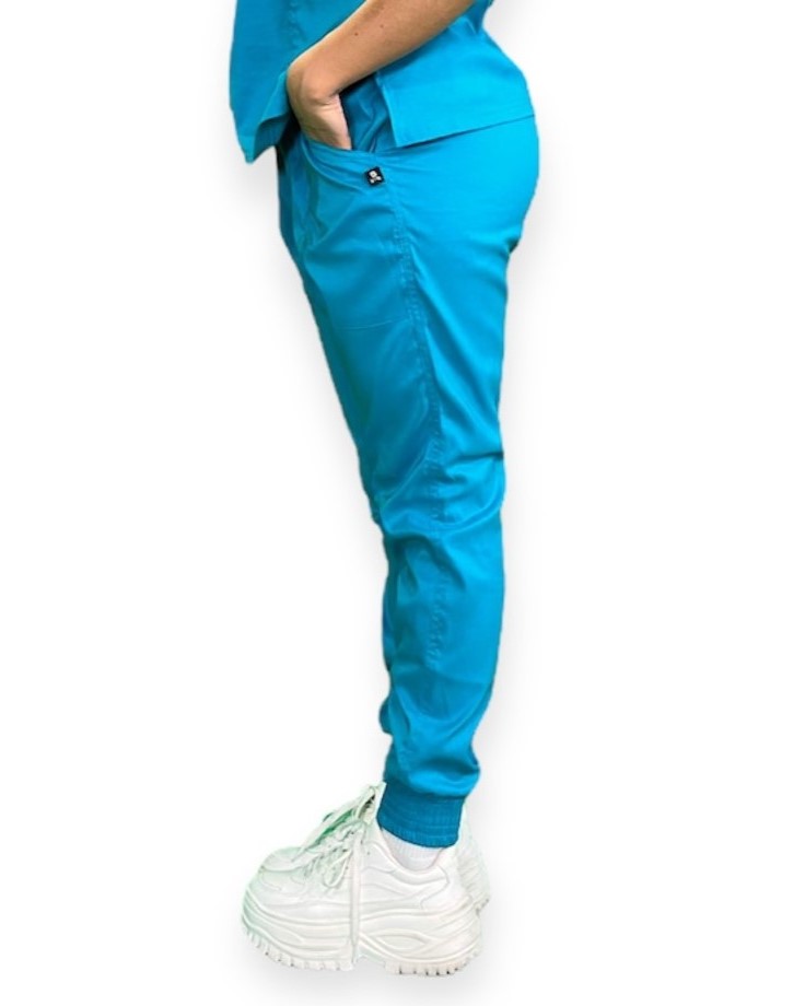 [M81204 443 ECH] zittro Pantalón Médico Lycra Jogger Mujer Azul Medio M81204-443 (ECH)