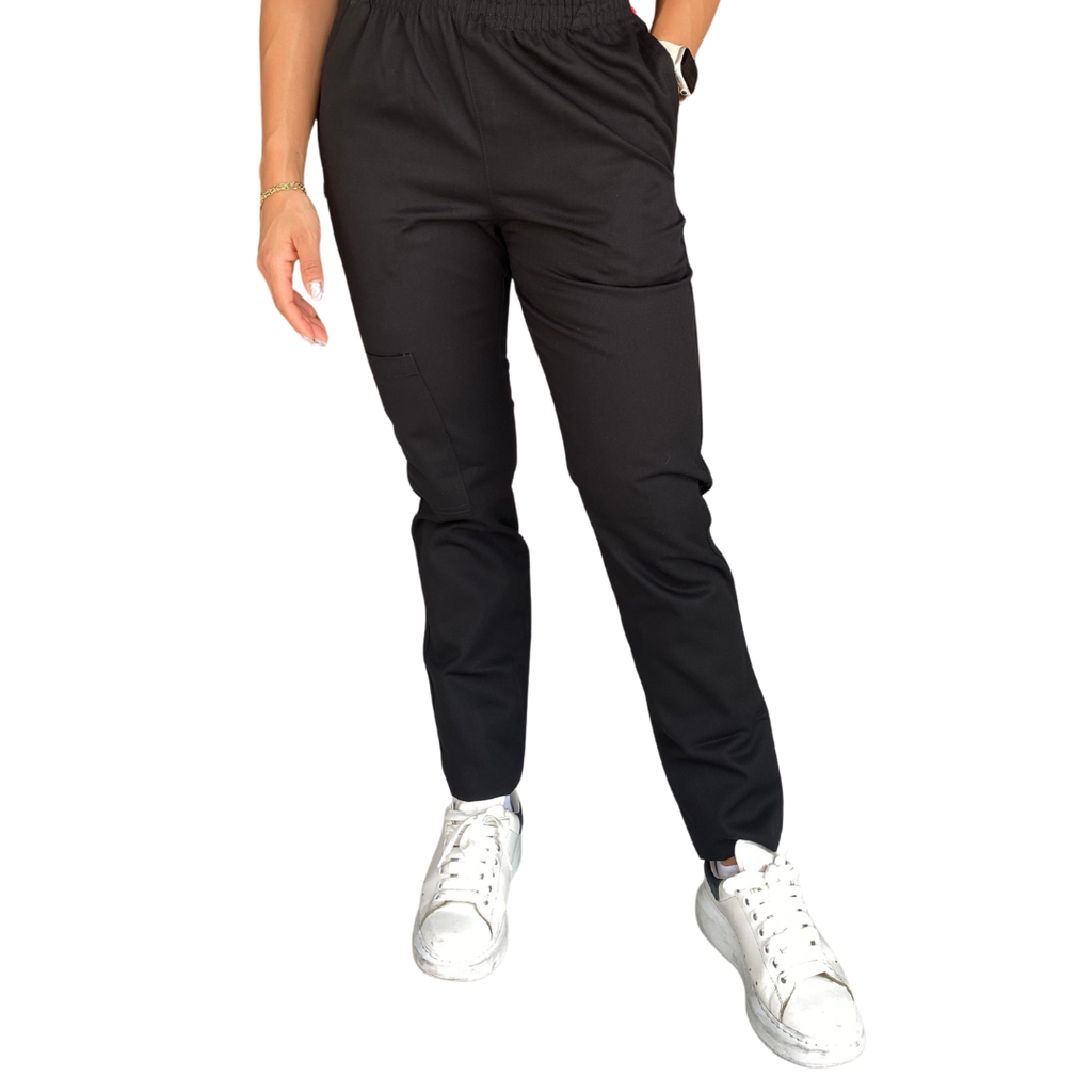 [R91201 001 ECH] zittro Pantalón Chef Mujer. Negro R91201-001 (ECH)
